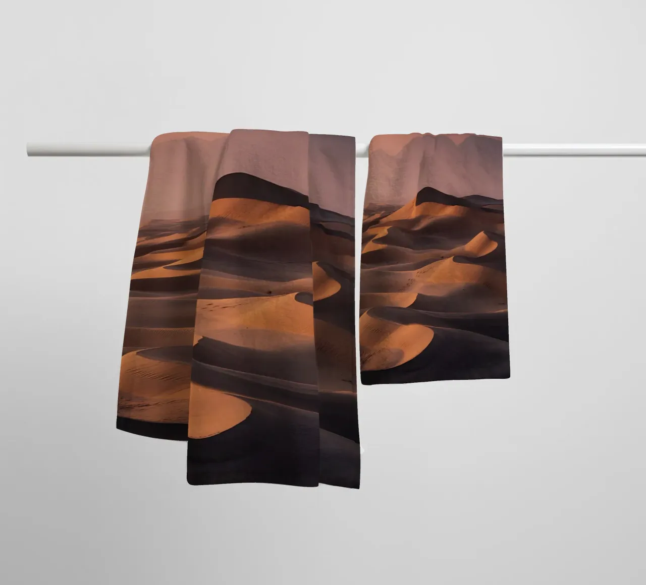 Silence of the Saharra desert under a crescent moon towel by Plain Thoughts