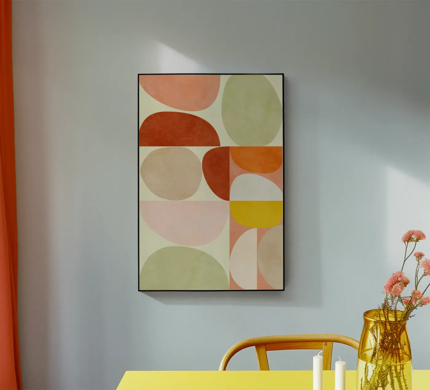 Pastel geometrie acryl van Ana Rut Bre