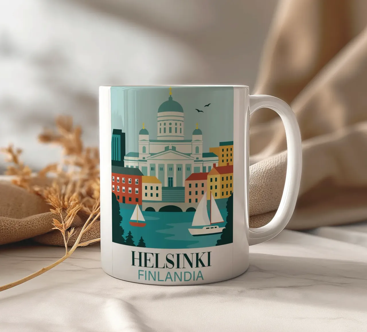 Helsinki Finlandia tazza in ceramica da 🎁 NOBELART