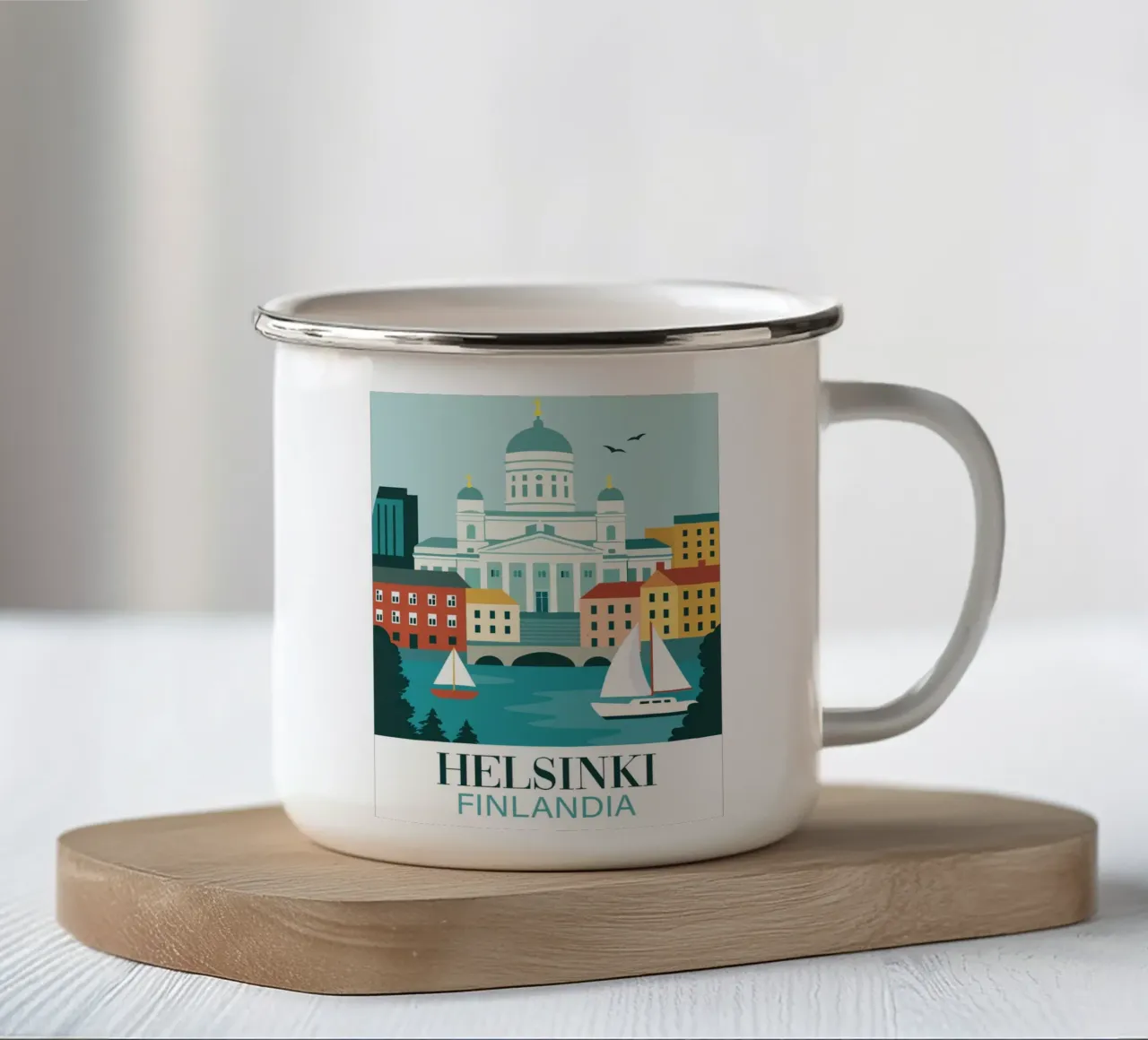 Helsinki Finlandia tazza in smalto da 🎁 ARTVI-SHOP