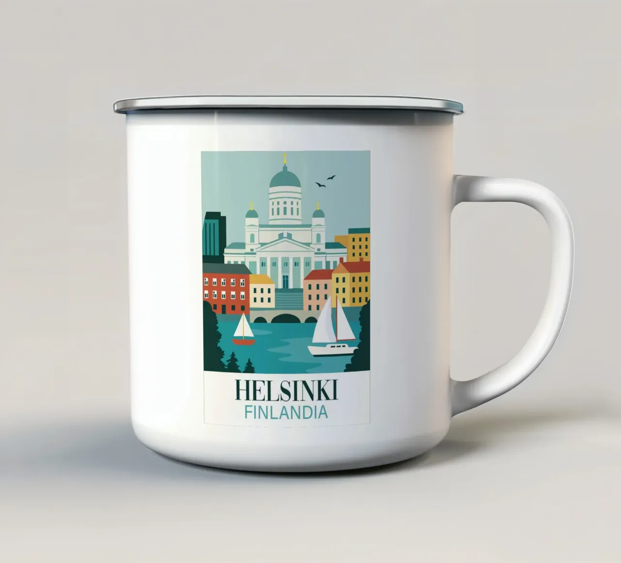 Helsinki Finlandia tazza in smalto da 🎁 ARTVI-SHOP