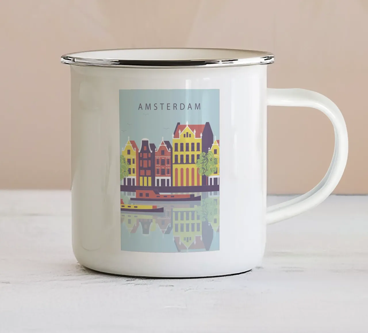 Amsterdam tazza in smalto da 🎁 ARTVI-SHOP
