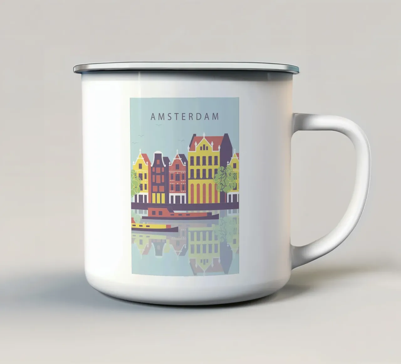 Amsterdam tazza in smalto da 🎁 ARTVI-SHOP