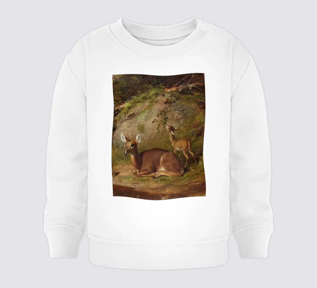 Doe and Two Fawns felpa neonato da apoloprints