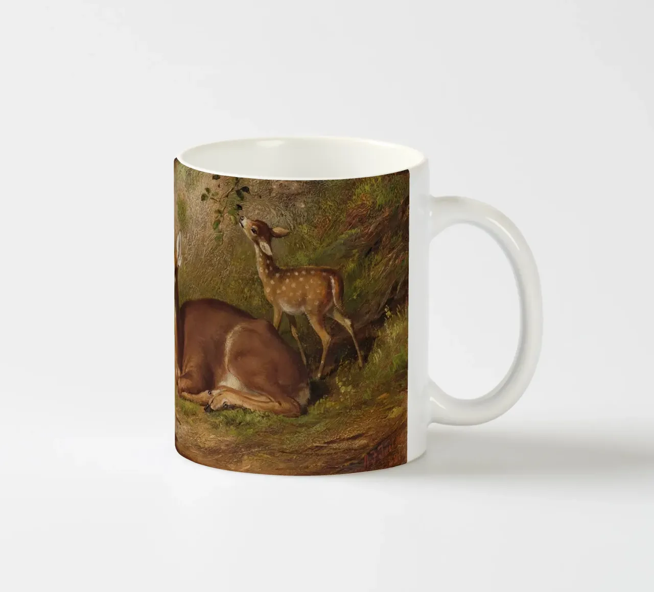 Doe and Two Fawns tazza in ceramica da apoloprints