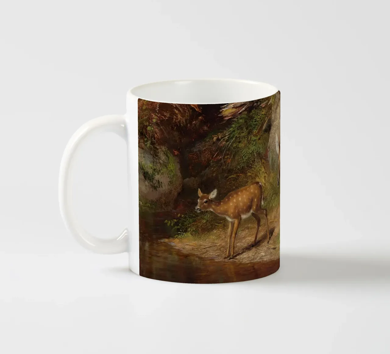 Doe and Two Fawns tazza in ceramica da apoloprints