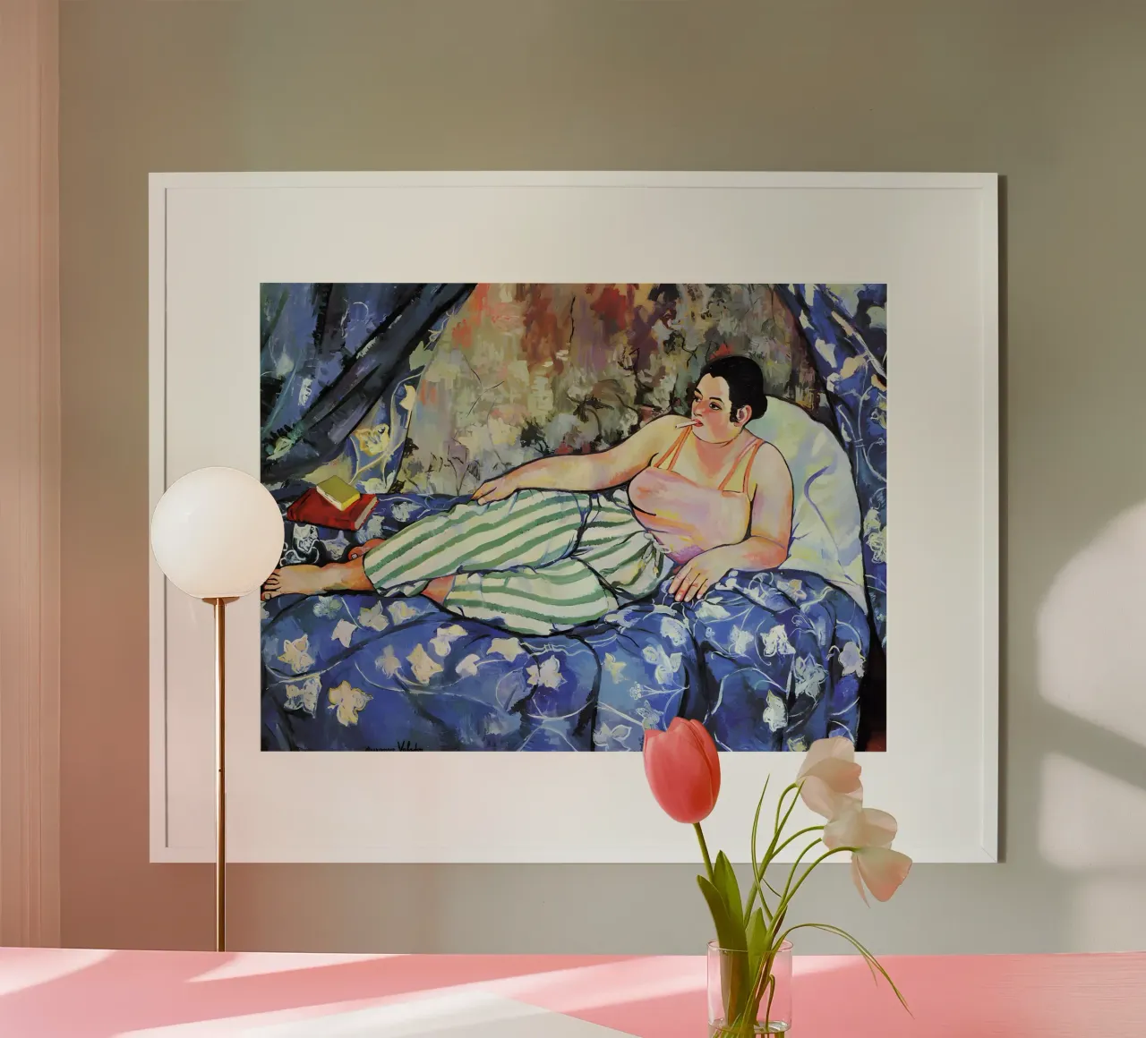 Suzanne Valadon - La stanza blu, 1923 poster con telaio in legno da Timeless Artworks