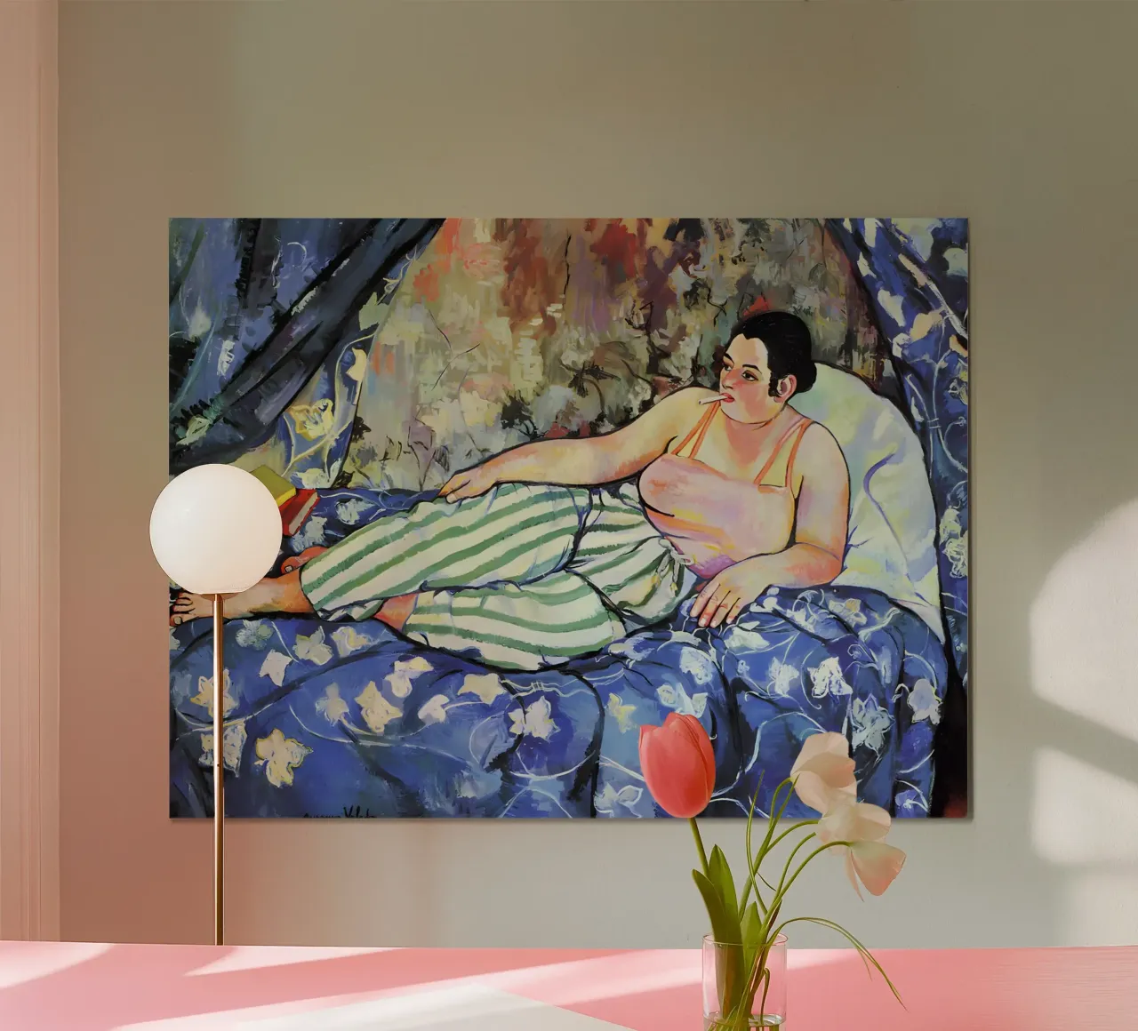 Suzanne Valadon - La stanza blu, 1923 poster con telaio in legno da Timeless Artworks