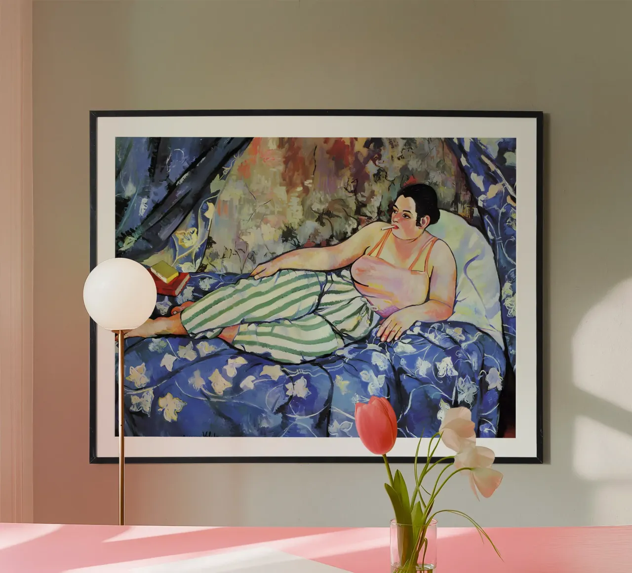 Suzanne Valadon - La stanza blu, 1923 poster con telaio in legno da Timeless Artworks
