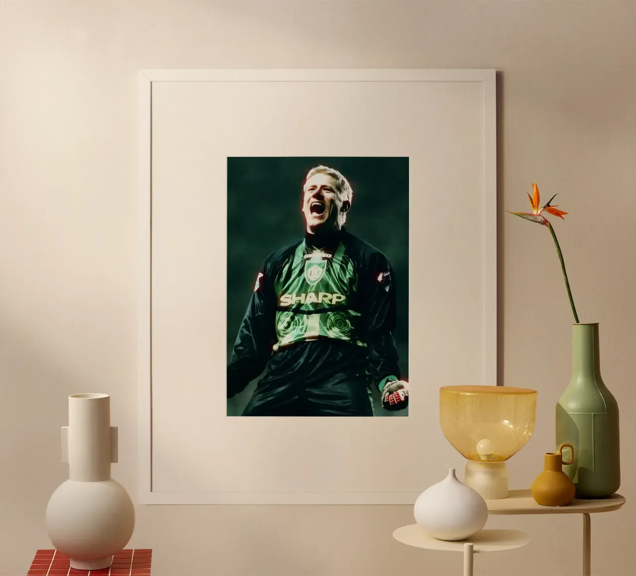 Peter Schmeichel carta hahnemühle da Low poly art