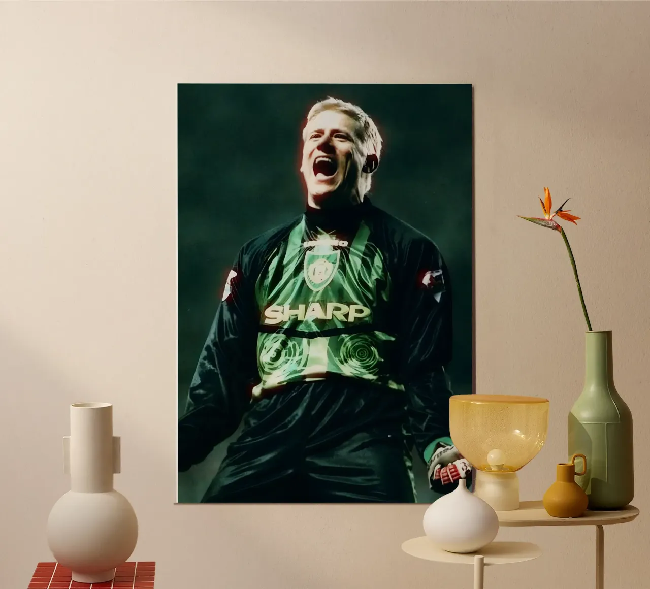 Peter Schmeichel carta hahnemühle da Low poly art