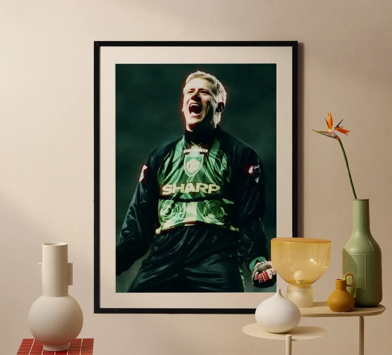 Peter Schmeichel carta hahnemühle da Low poly art