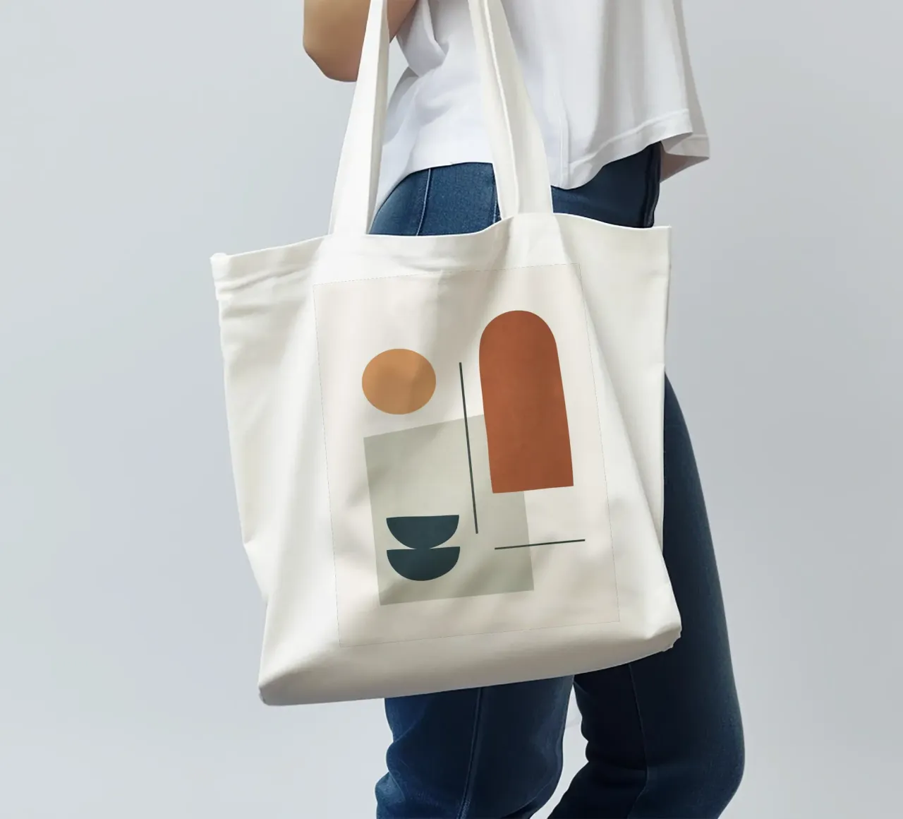 Minimal Shapes No.38 borsa in juta da cityart