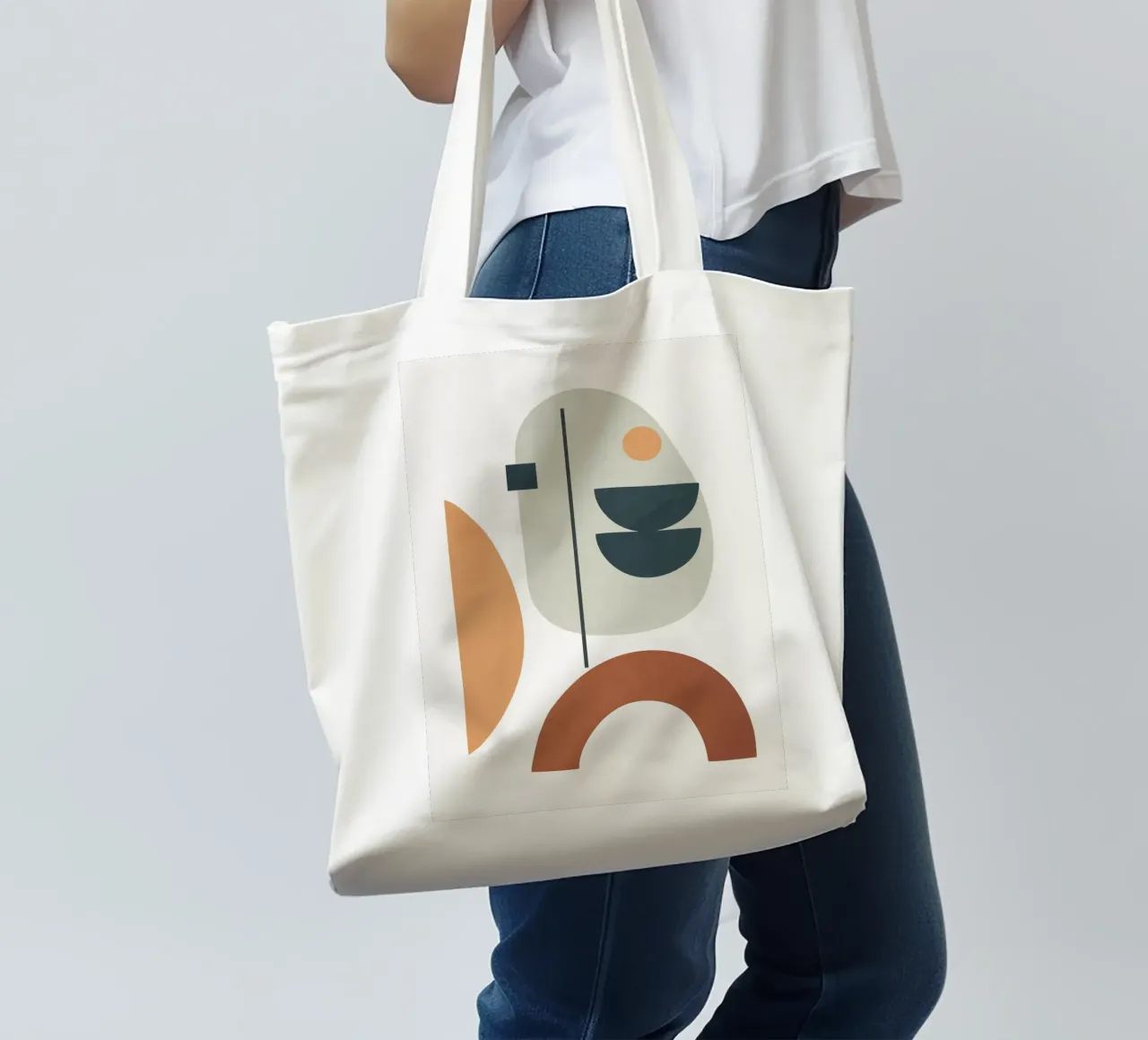 Minimal Shapes No.39 borsa in juta da cityart