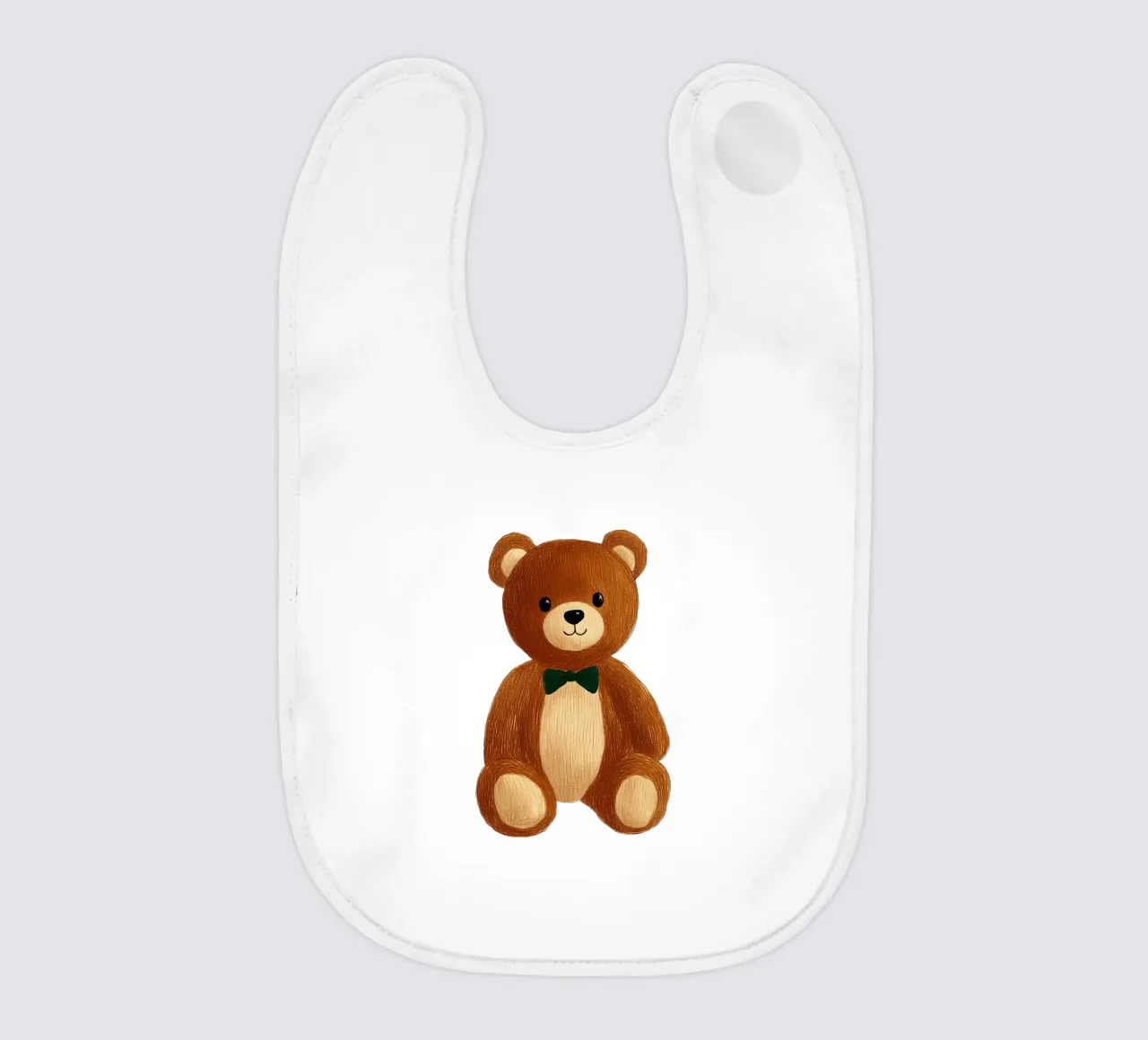 teddy bear bavaglino da Curious Canvas