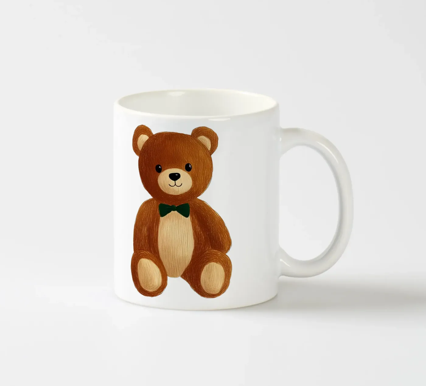 teddy bear ceramic mug by Curious Canvas