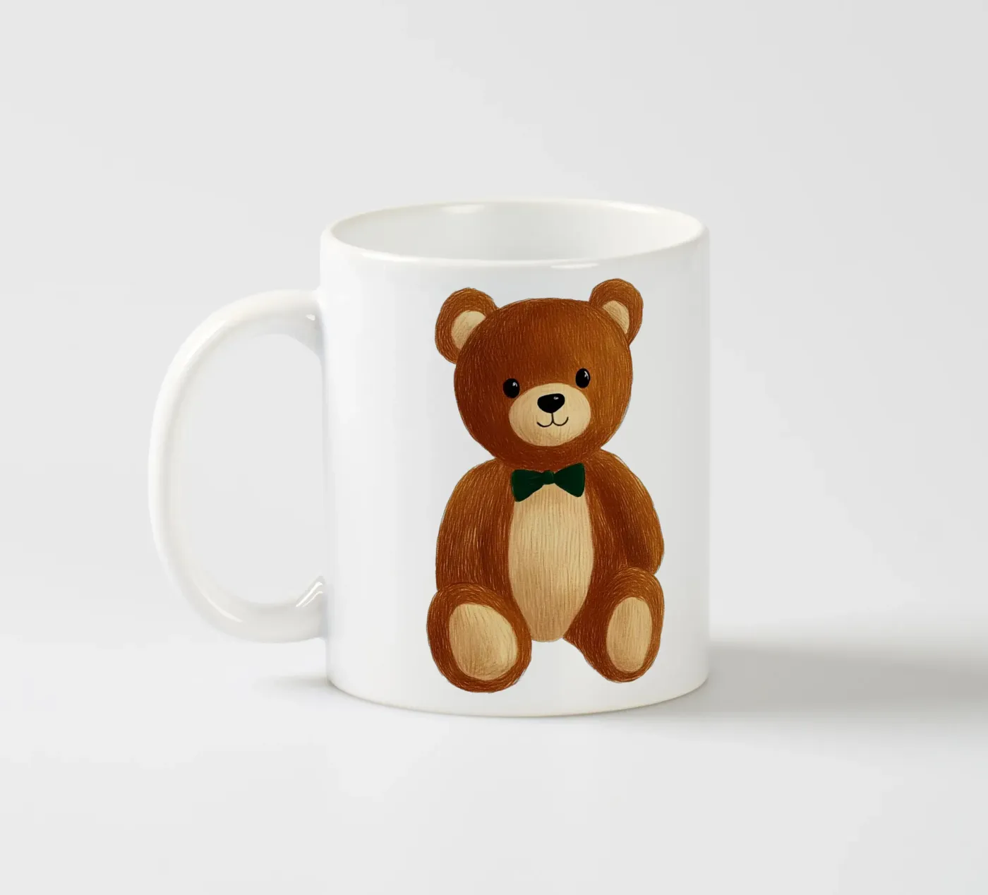 teddy bear ceramic mug by Curious Canvas