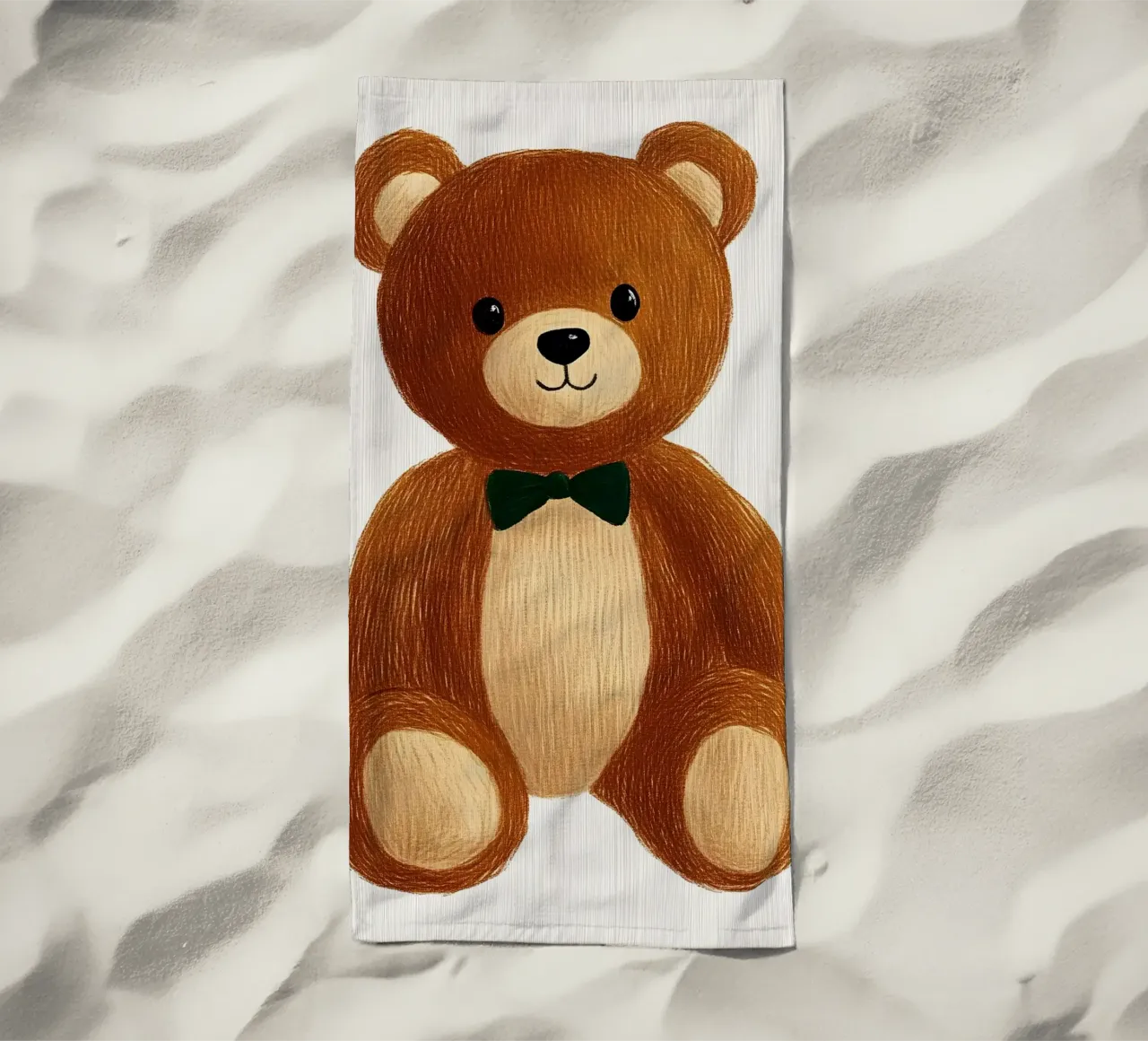 teddy bear telo mare da Curious Canvas