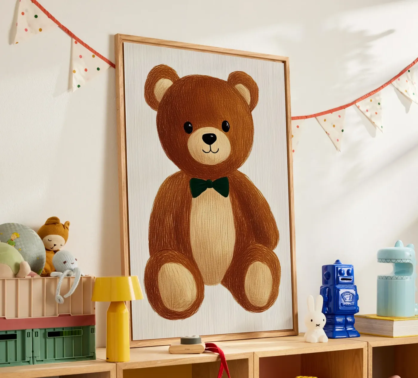 ours en peluche plexiglas de Curious Canvas