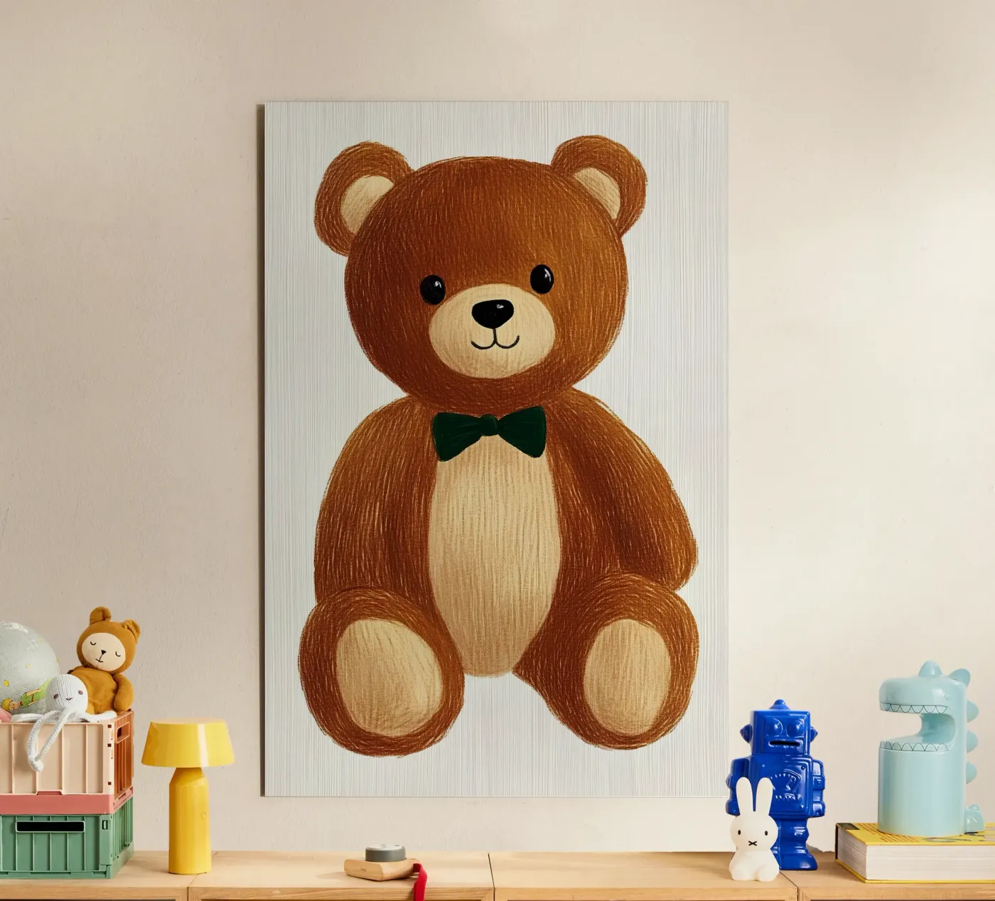 orsacchiotto alluminio dibond da Curious Canvas