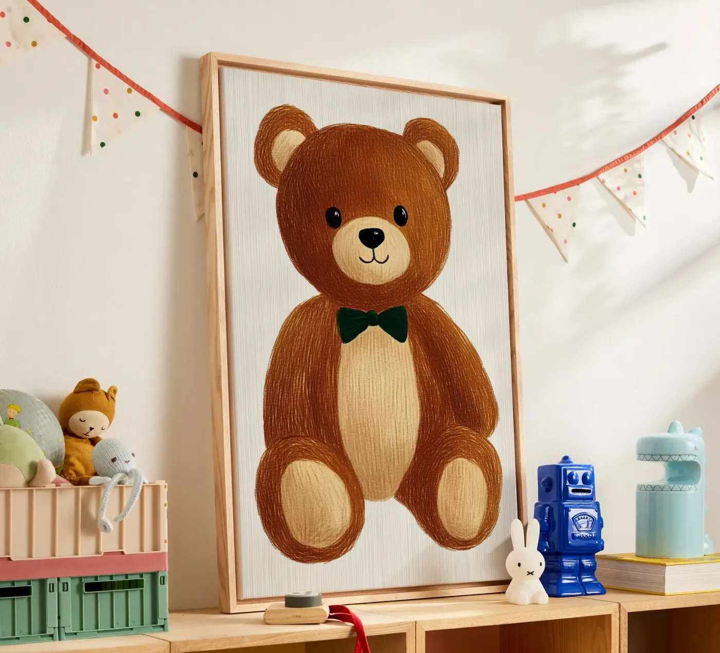 teddy bear tela da Curious Canvas