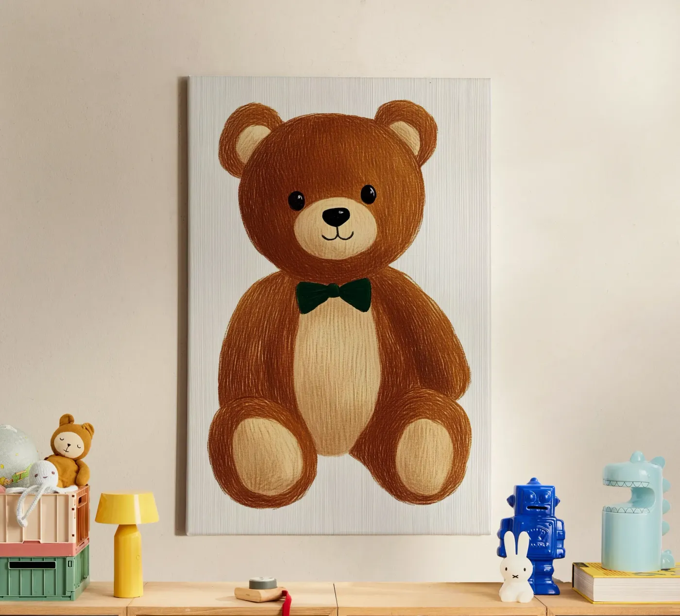 teddy bear tela da Curious Canvas