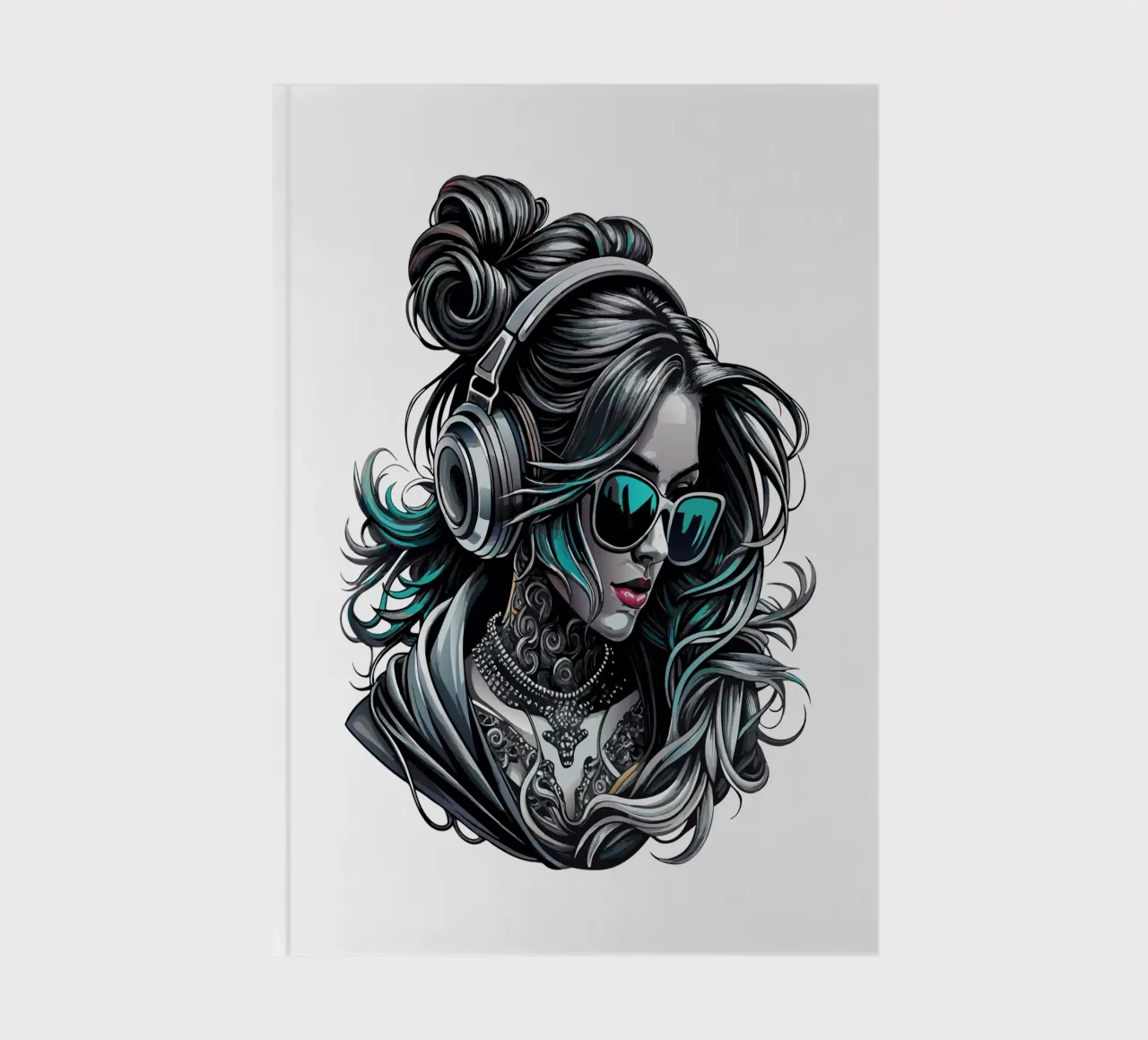 Ragazza cool con cuffie e chignon disordinato diario da mum tees