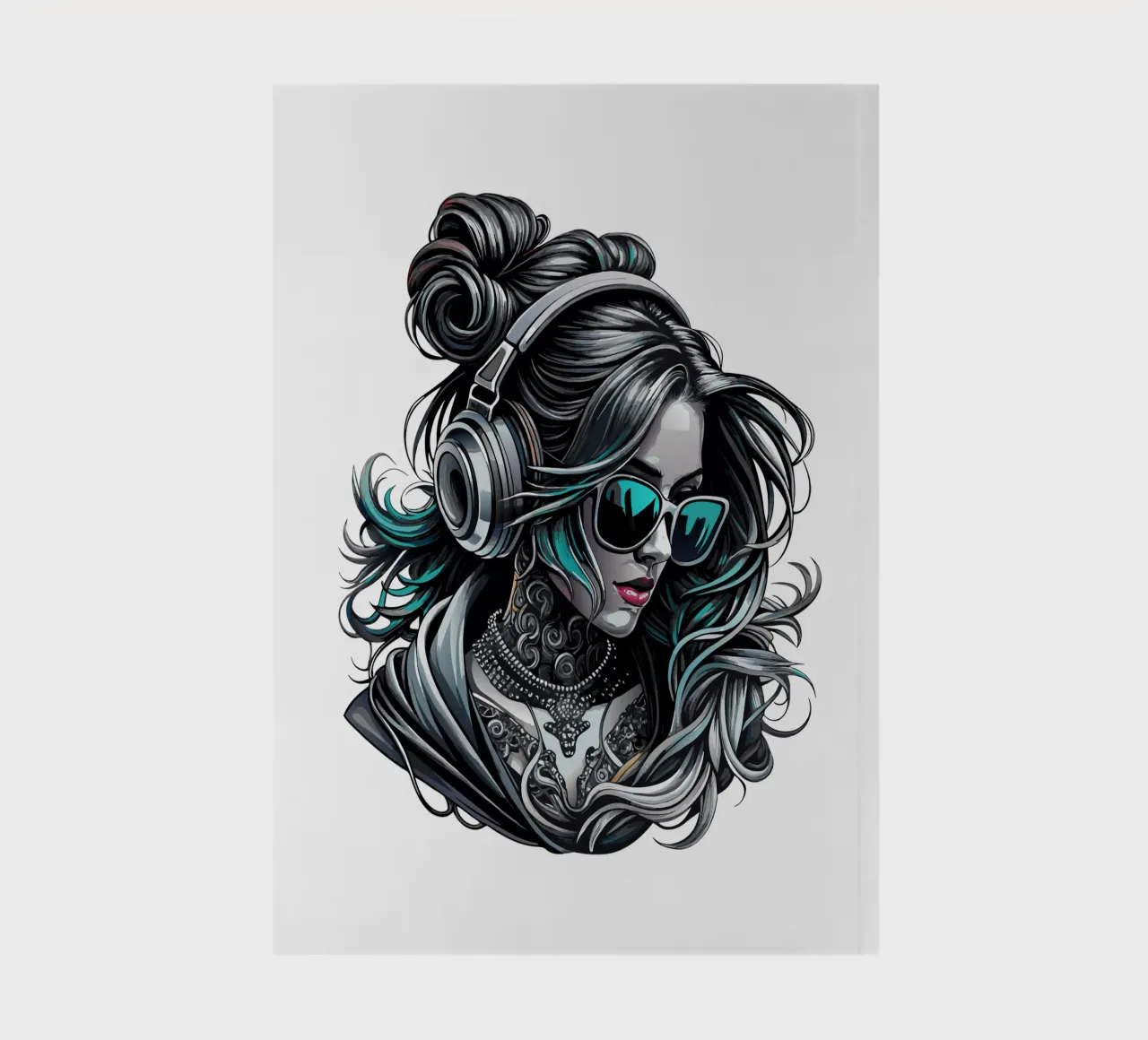 Ragazza cool con cuffie e chignon disordinato diario da mum tees