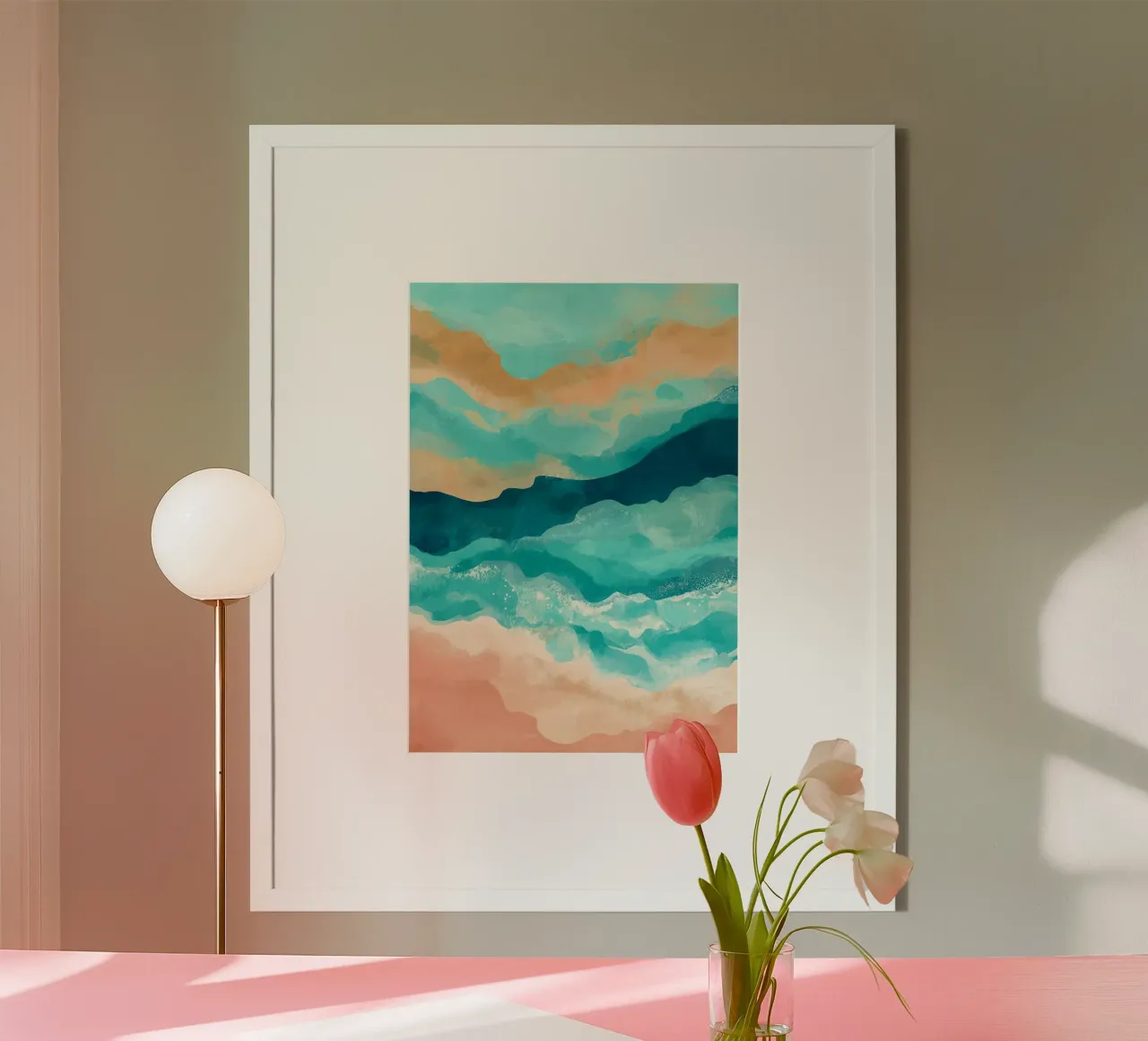 Kust Abstracte Kunstdruk Kalmerende Getijden hahnemühle van dawnthesea