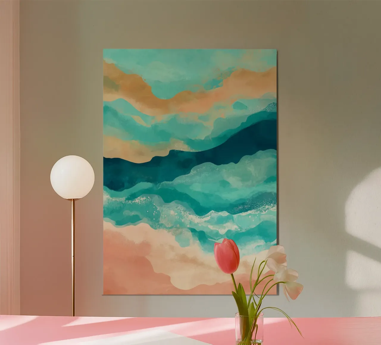 Kust Abstracte Kunstdruk Kalmerende Getijden hahnemühle van dawnthesea