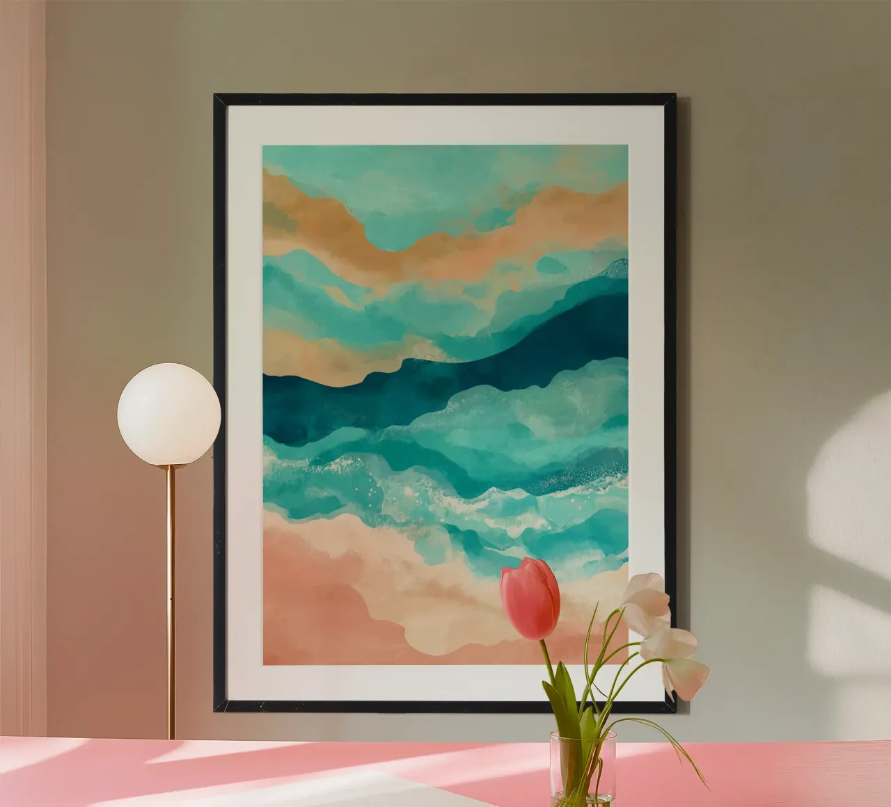 Kust Abstracte Kunstdruk Kalmerende Getijden hahnemühle van dawnthesea