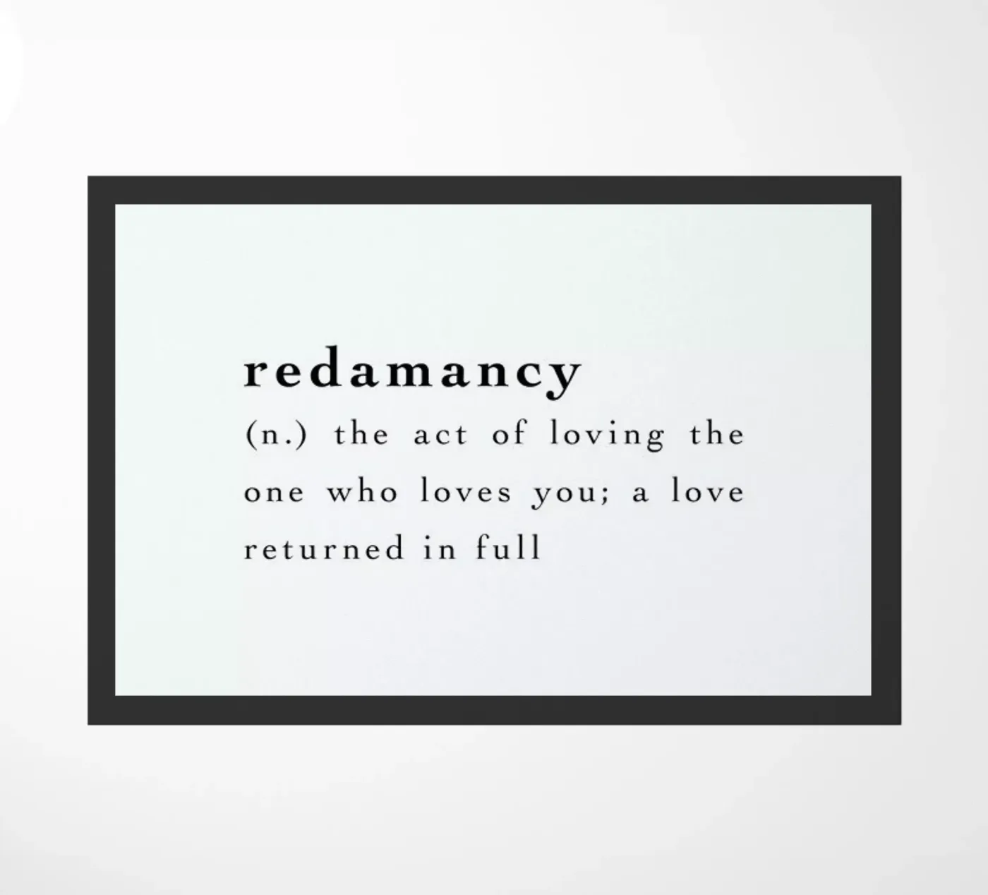 Redamancy doormat by Studio One