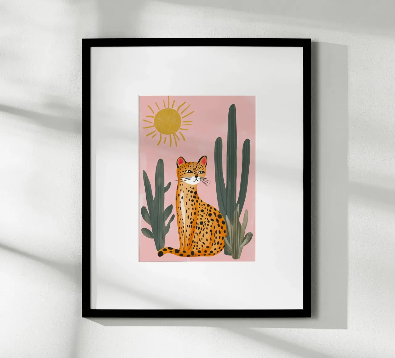 Leopard in der Wüste Bohemian Kunstdruck Hahnemühle von dawnthesea