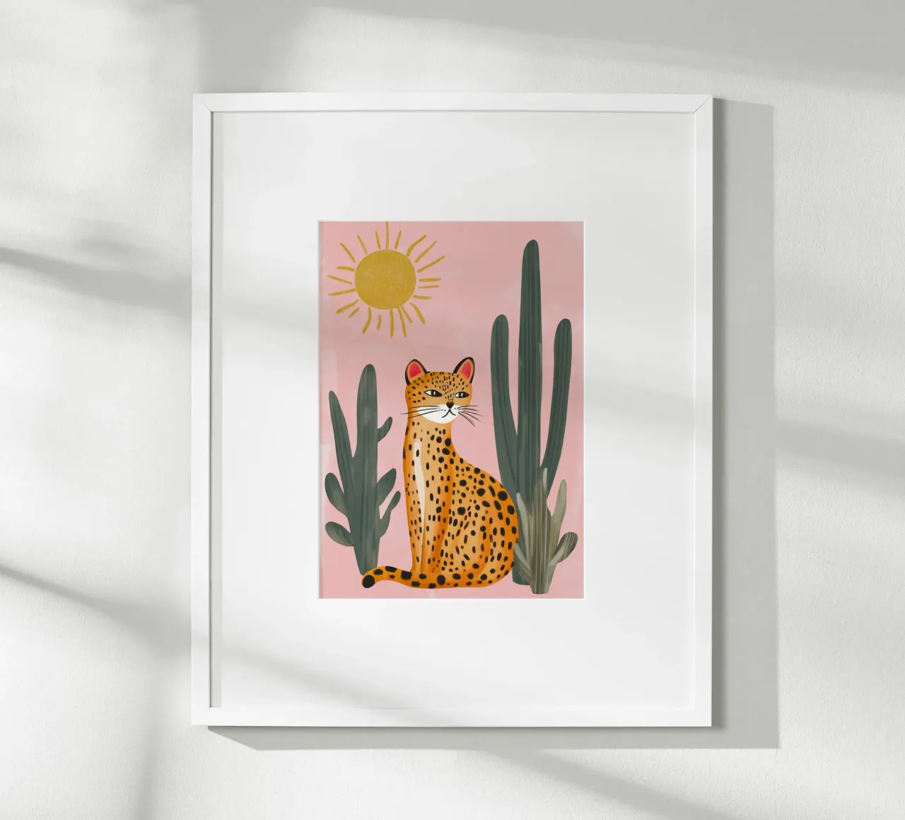 Leopard in der Wüste Bohemian Kunstdruck Hahnemühle von dawnthesea