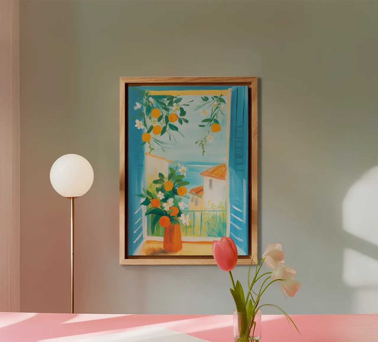 Lemon Tree Mediterranean View Art alluminio dibond da dawnthesea