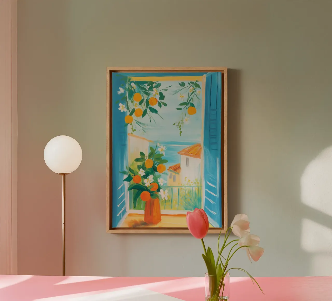 Lemon Tree Mediterranean View Art tela da dawnthesea