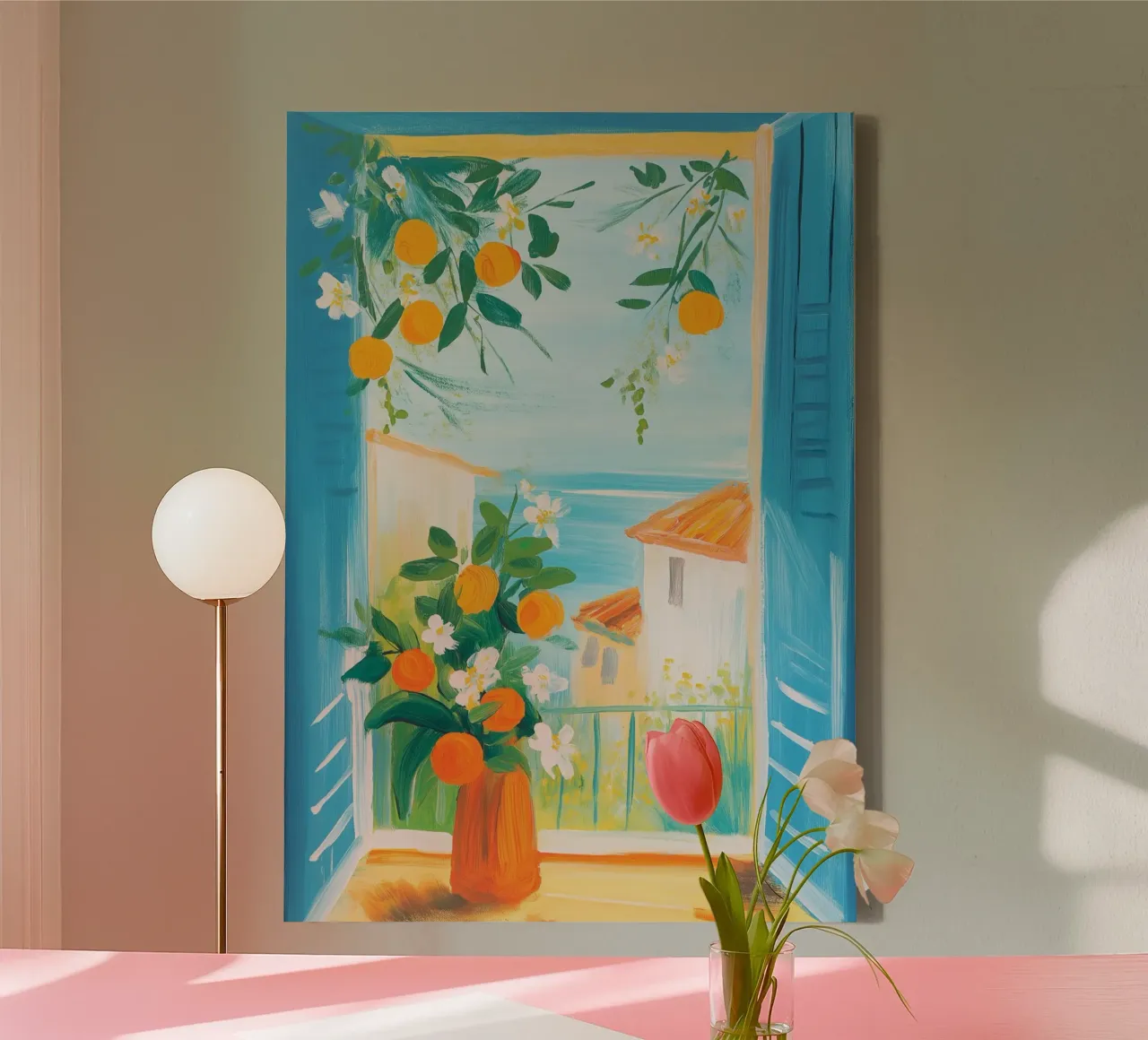 Lemon Tree Mediterranean View Art tela da dawnthesea