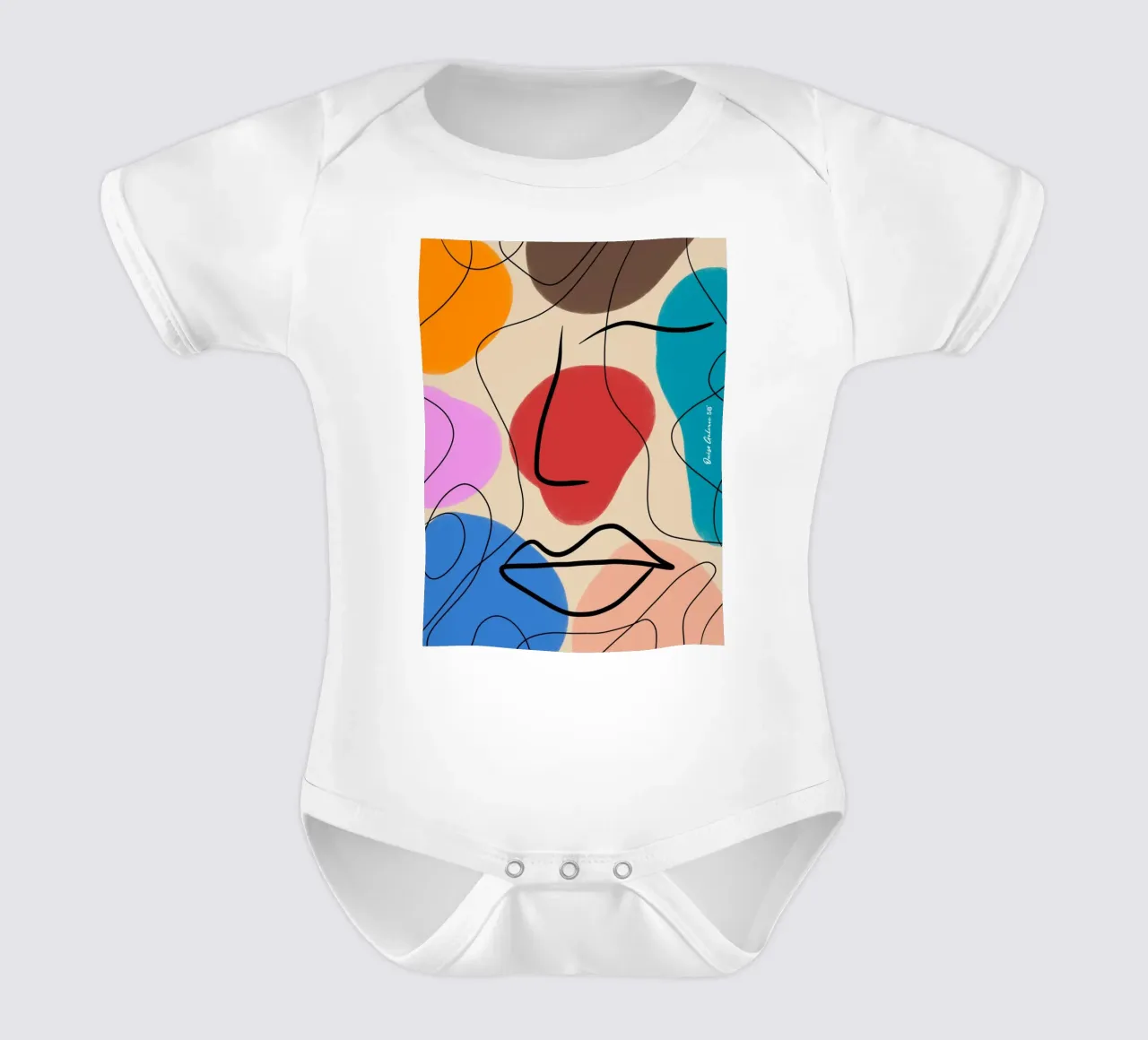 Abstrait Ange body neonato maniche corte da Mike Leymi