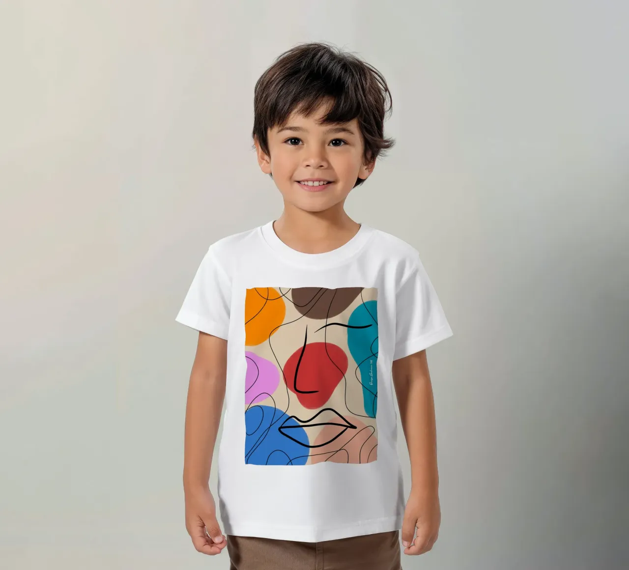 Abstrait Ange Kinder T-Shirt von Mike Leymi
