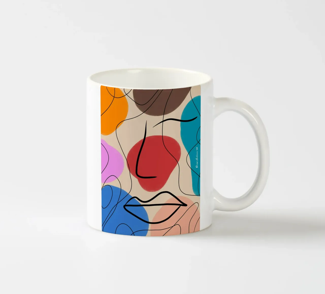 Abstrait Ange tazza in ceramica da Mike Leymi