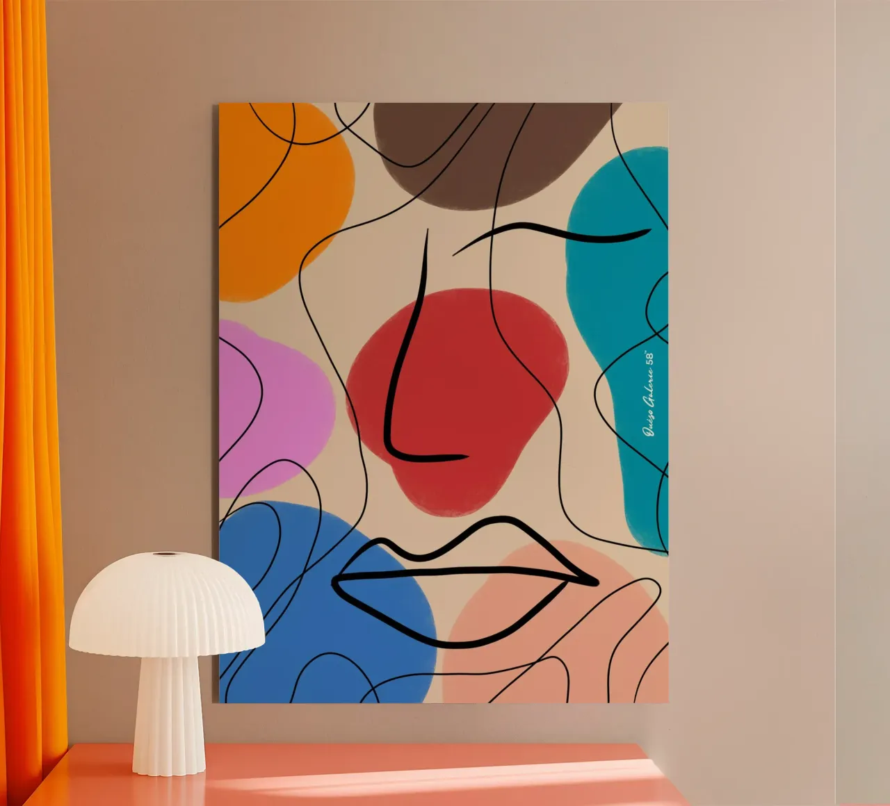 Abstrait Ange alluminio dibond da Mike Leymi