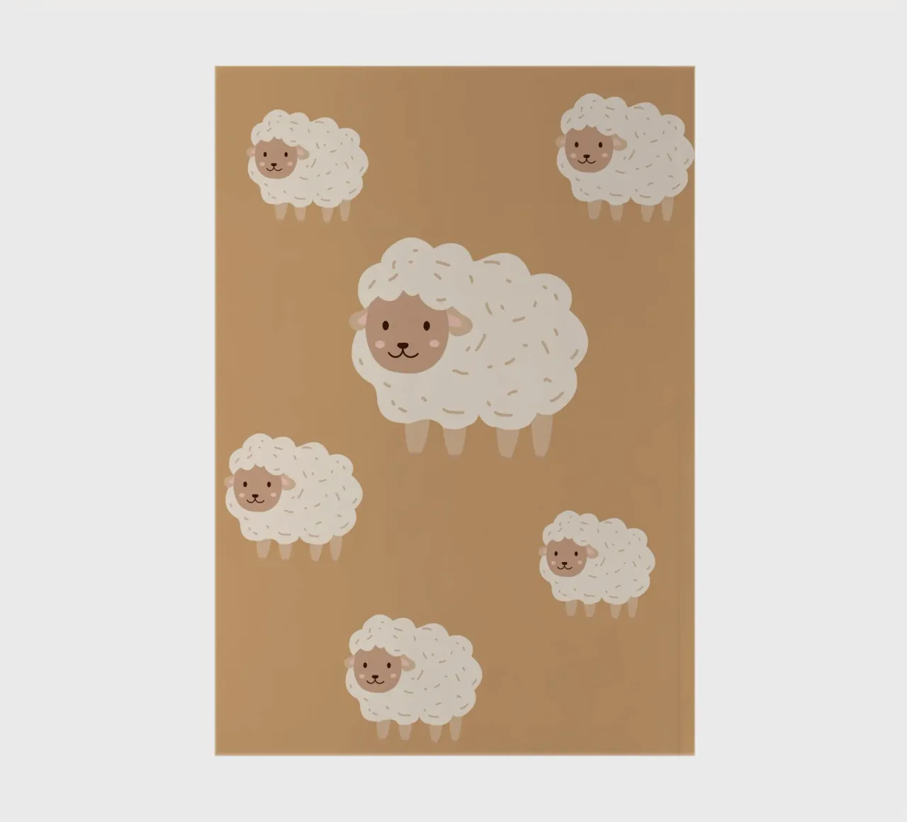 Counting Sheep - Orange notebook by Little Moon & Co
