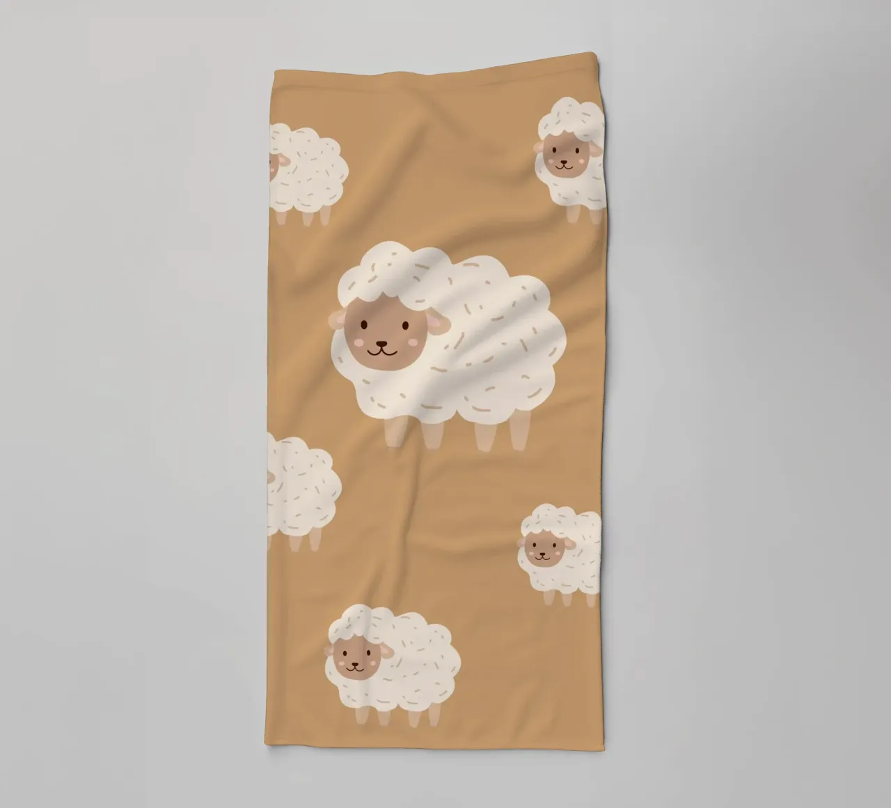 Counting Sheep - Orange towel by Little Moon & Co