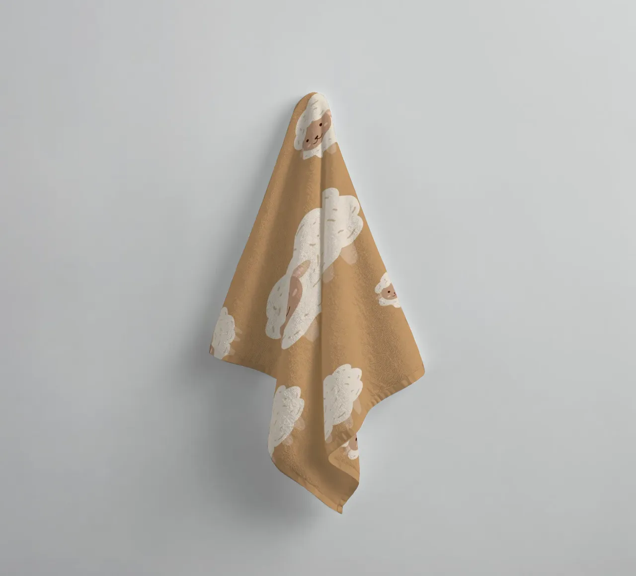 Counting Sheep - Orange towel by Little Moon & Co