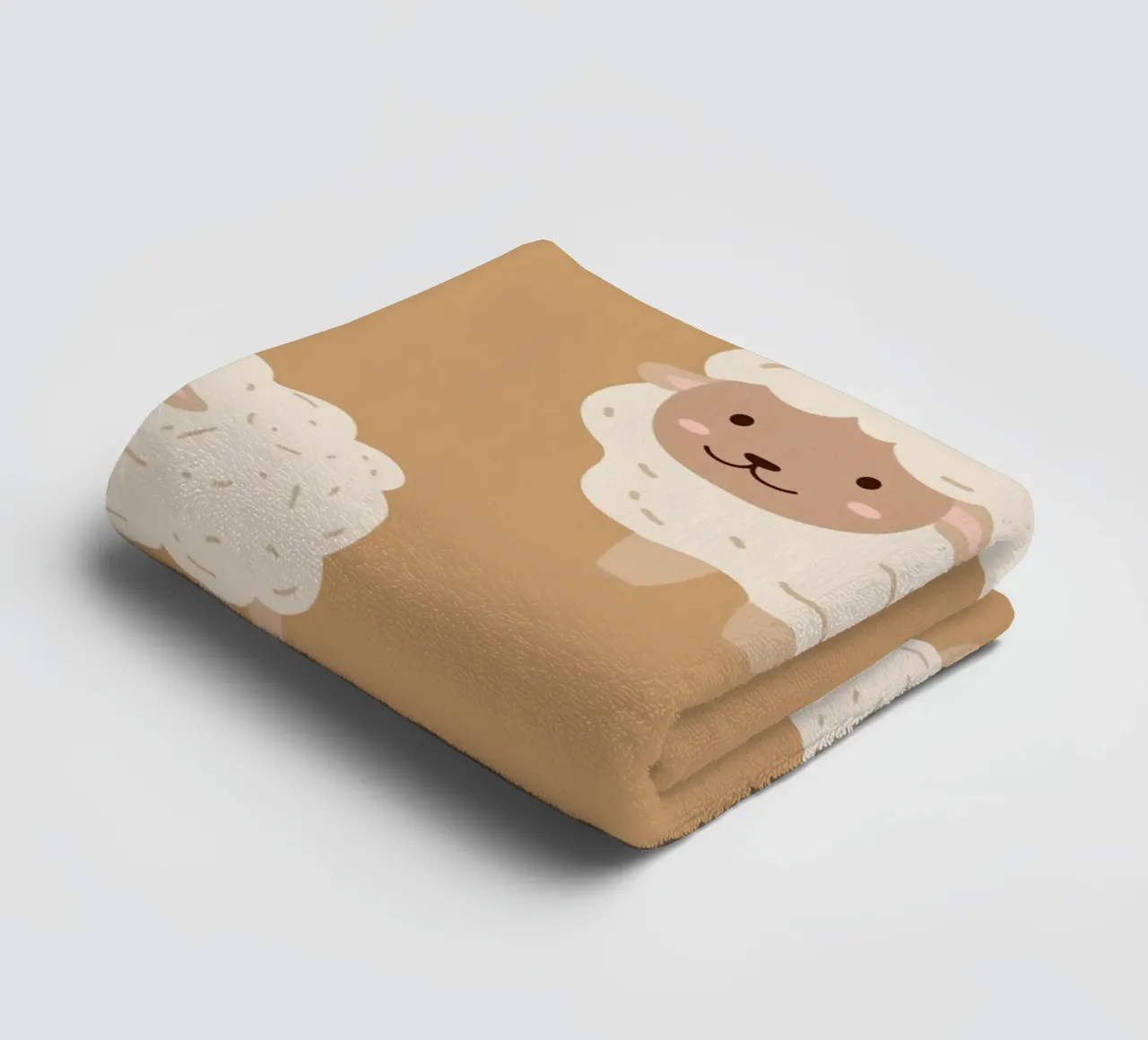 Counting Sheep - Orange towel by Little Moon & Co