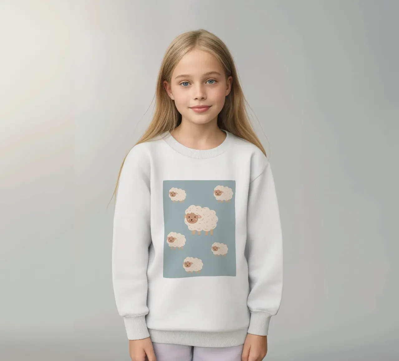 Pecore contate - Blu felpa bambino da Little Moon & Co