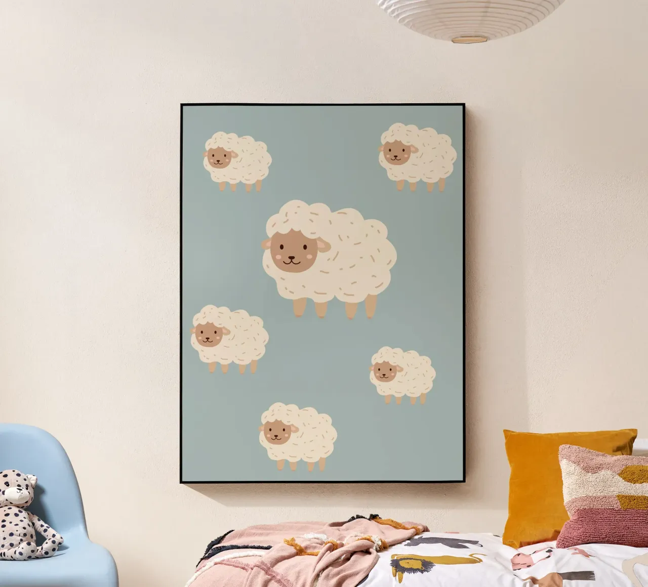 Pecore contate - Blu plexiglass da Little Moon & Co