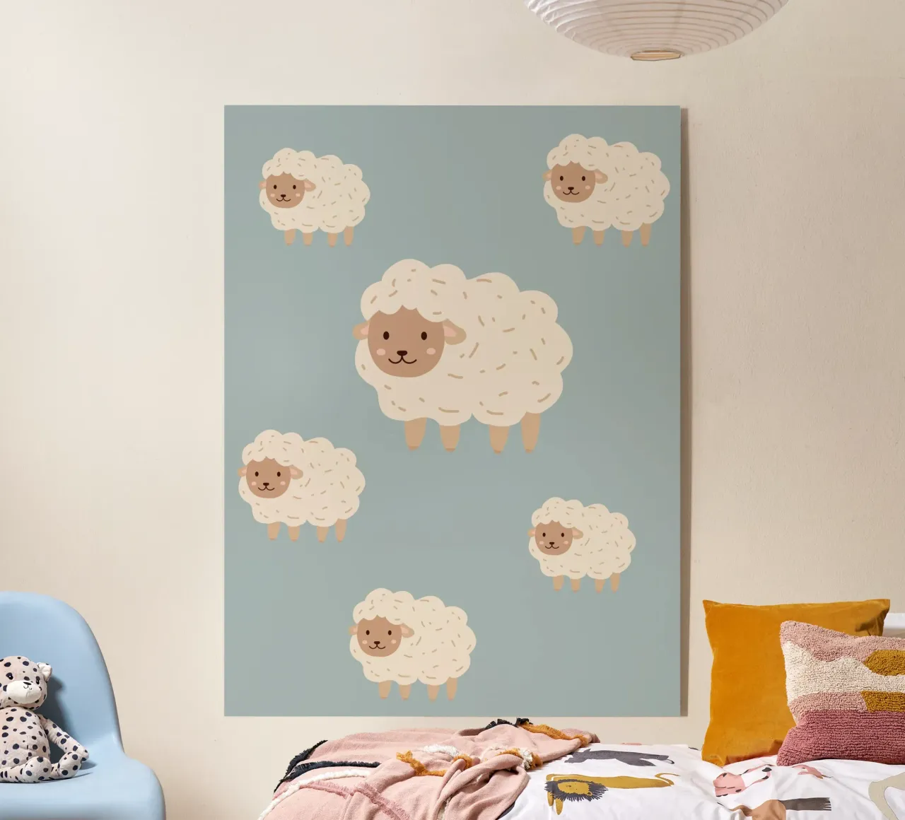 Pecore contate - Blu plexiglass da Little Moon & Co