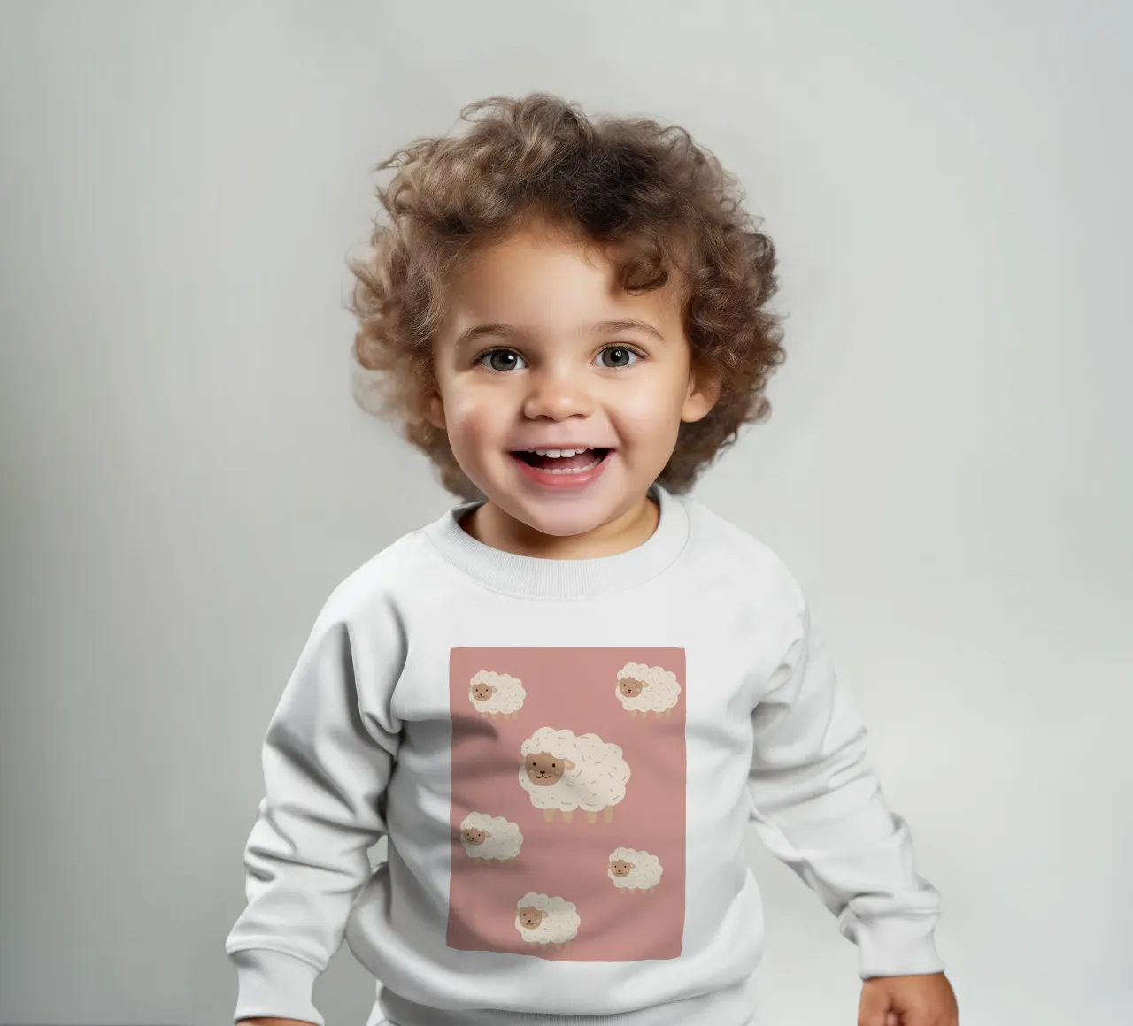 Pecore da contare - Rosa felpa neonato da Little Moon & Co