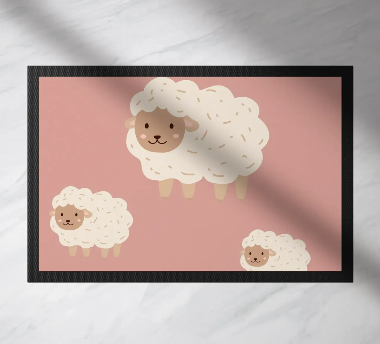 Pecore da contare - Rosa zerbino da Little Moon & Co